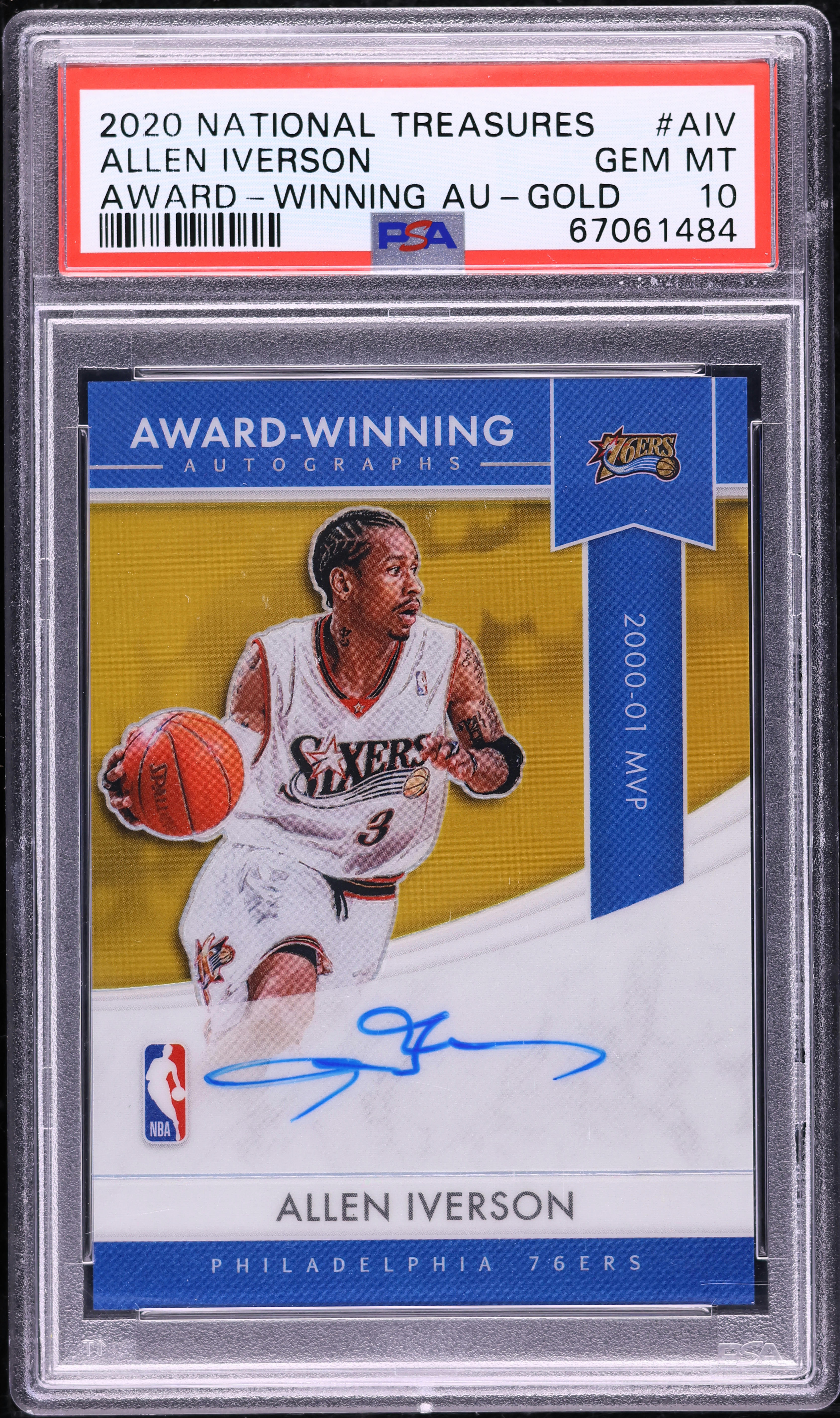 2020 National Treasures Award-Winning Gold Allen Iverson AUTO /10