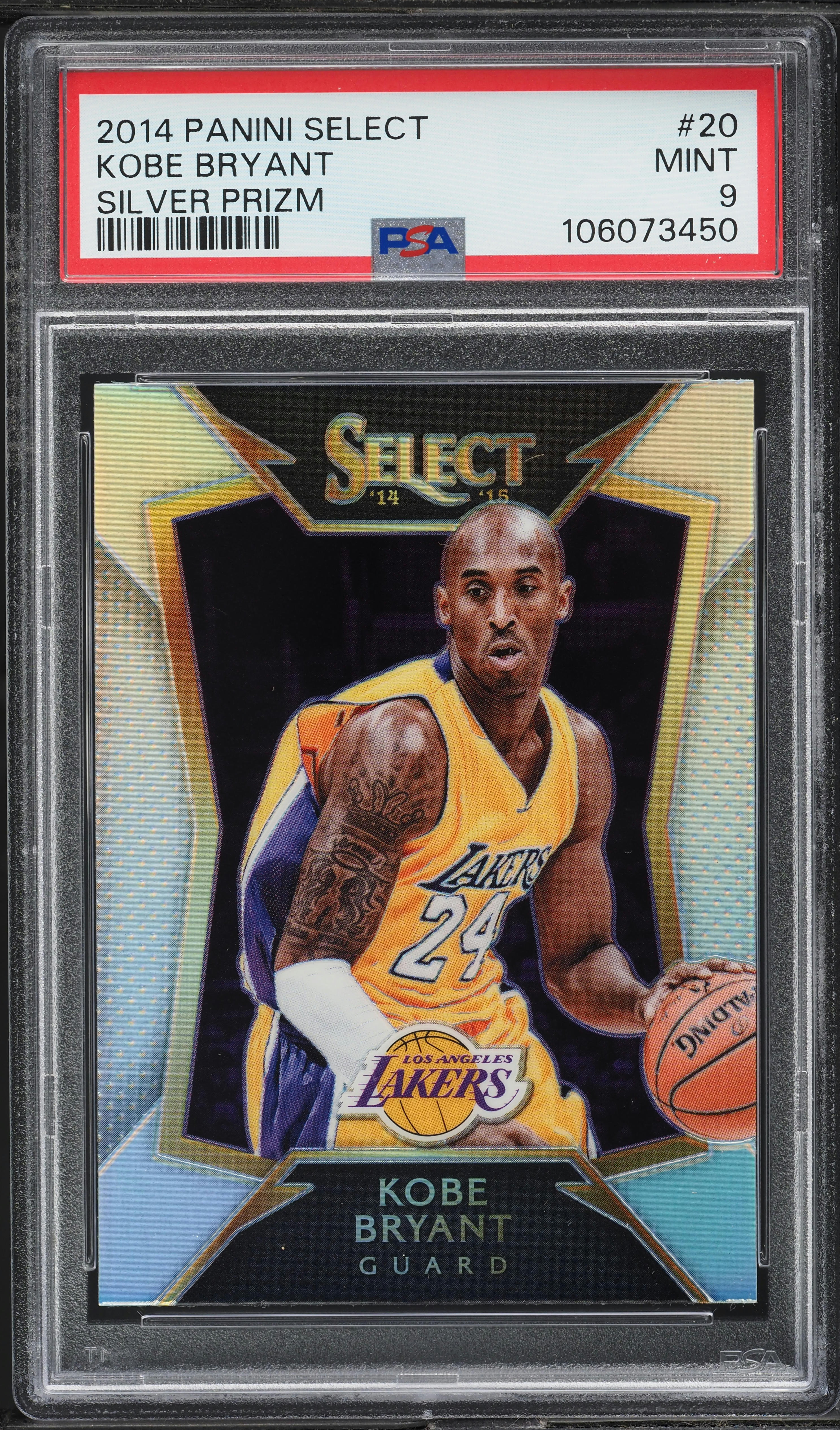 2014 Select Silver Prizm Kobe Bryant #20 PSA 9 MINT on Fanatics