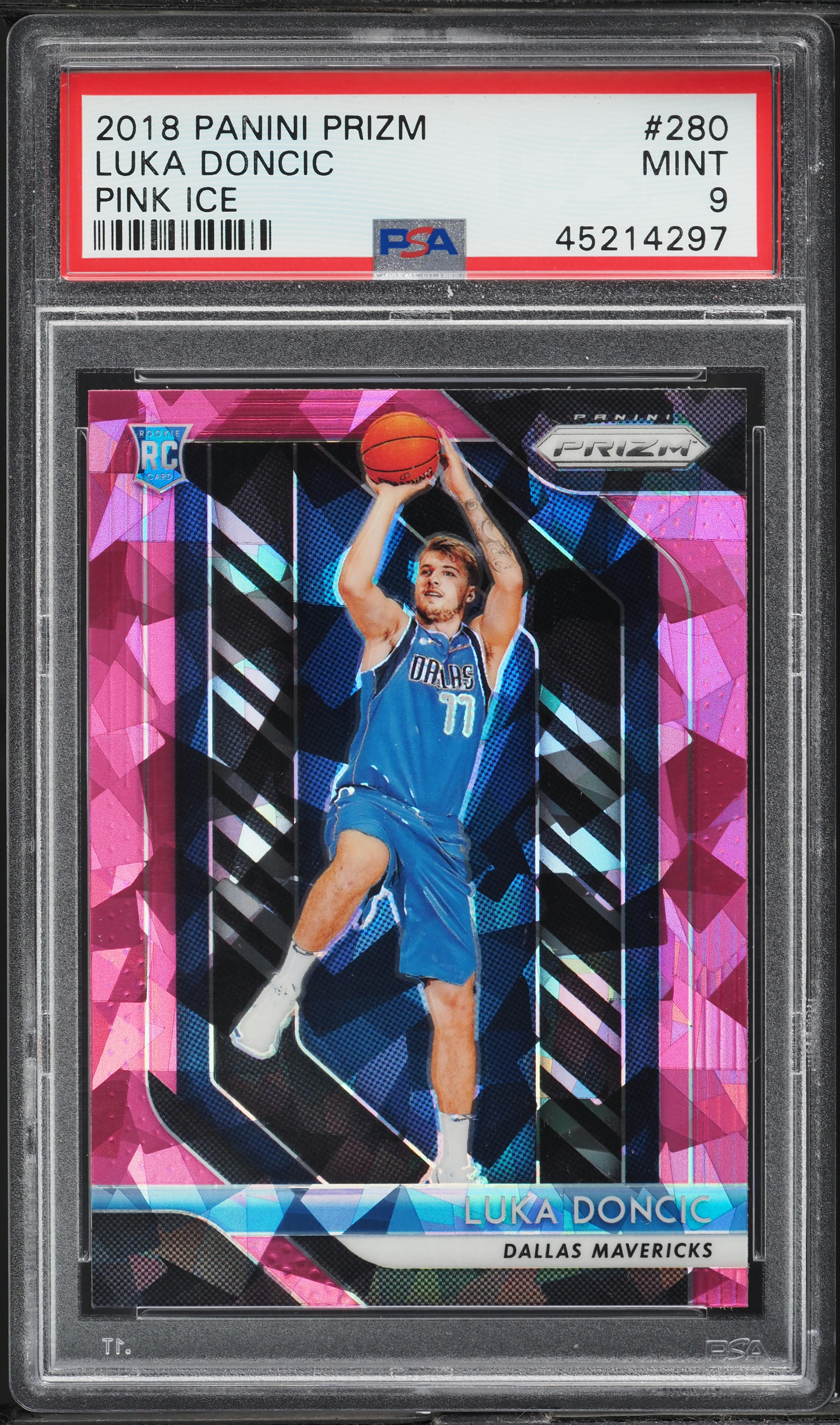 2018 Panini Prizm Pink Ice Luka Doncic ROOKIE #280 PSA 9 MINT on