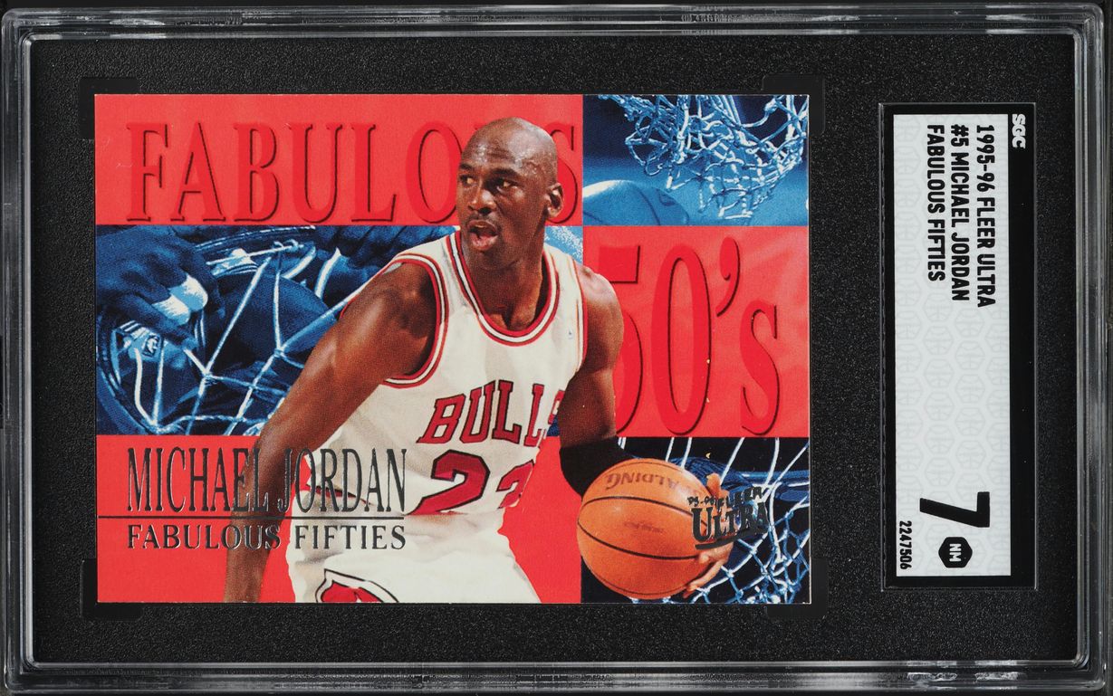 1995 Ultra Fabulous Fifties Michael Jordan #5 SGC 7 NRMT