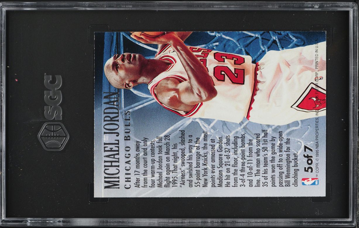 1995 Ultra Fabulous Fifties Michael Jordan #5 SGC 7 NRMT
