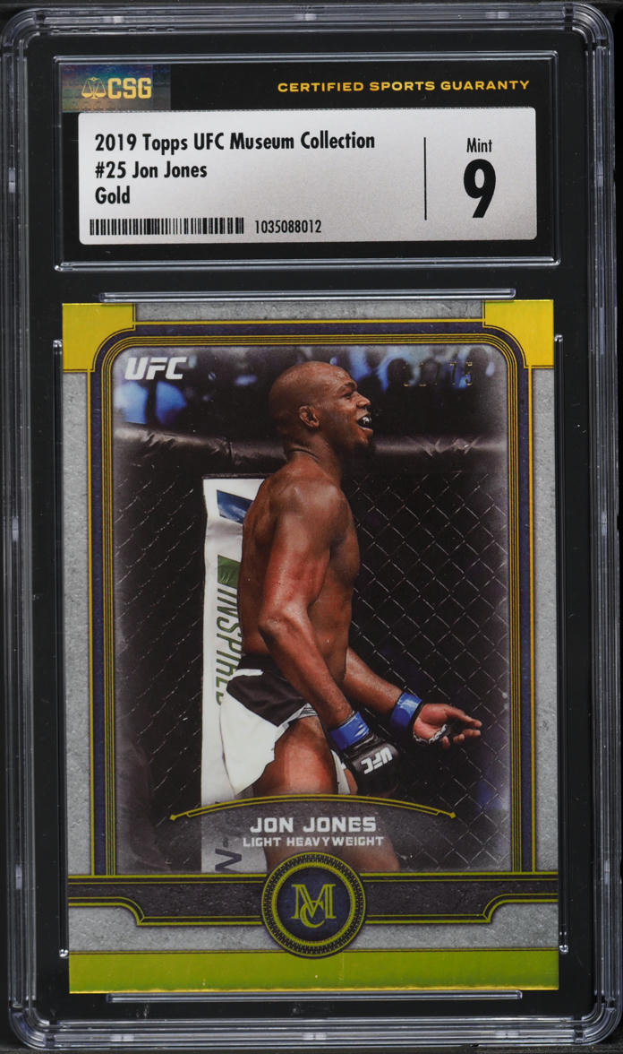 2019 Topps UFC Museum Collection Gold Jon Jones /75 #25 CSG 9 MINT