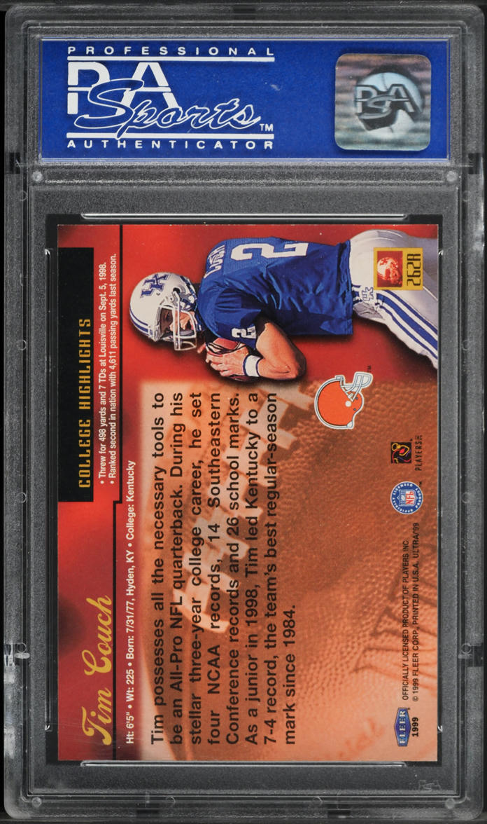 1999 Ultra Football Tim Couch ROOKIE #262R PSA 9 MINT