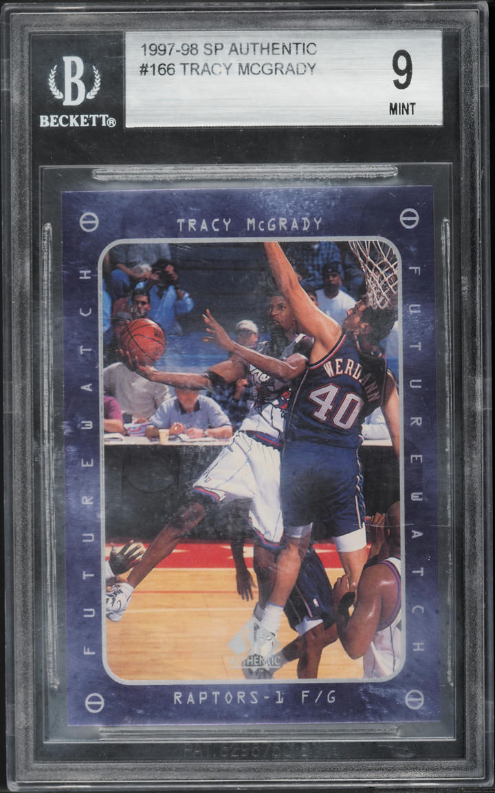 1997 SP Authentic Tracy McGrady ROOKIE #166 BGS 9 MINT