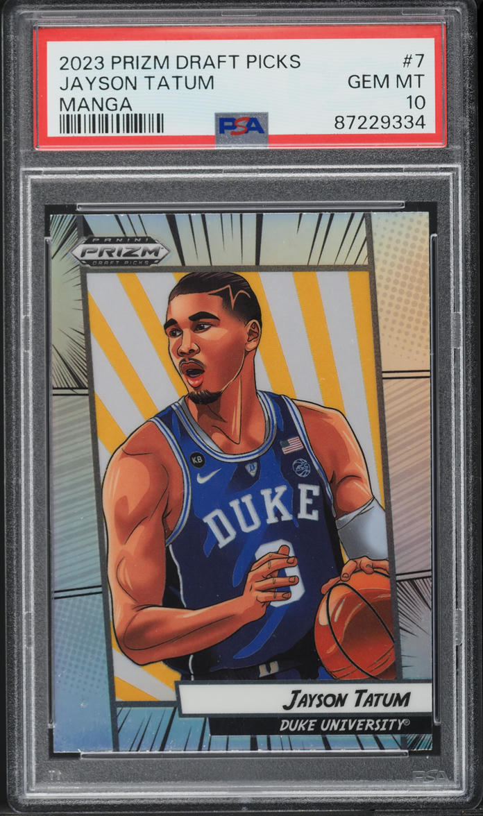 2023 Panini Prizm Draft Picks Manga Jayson Tatum #7 PSA 10 GEM MINT