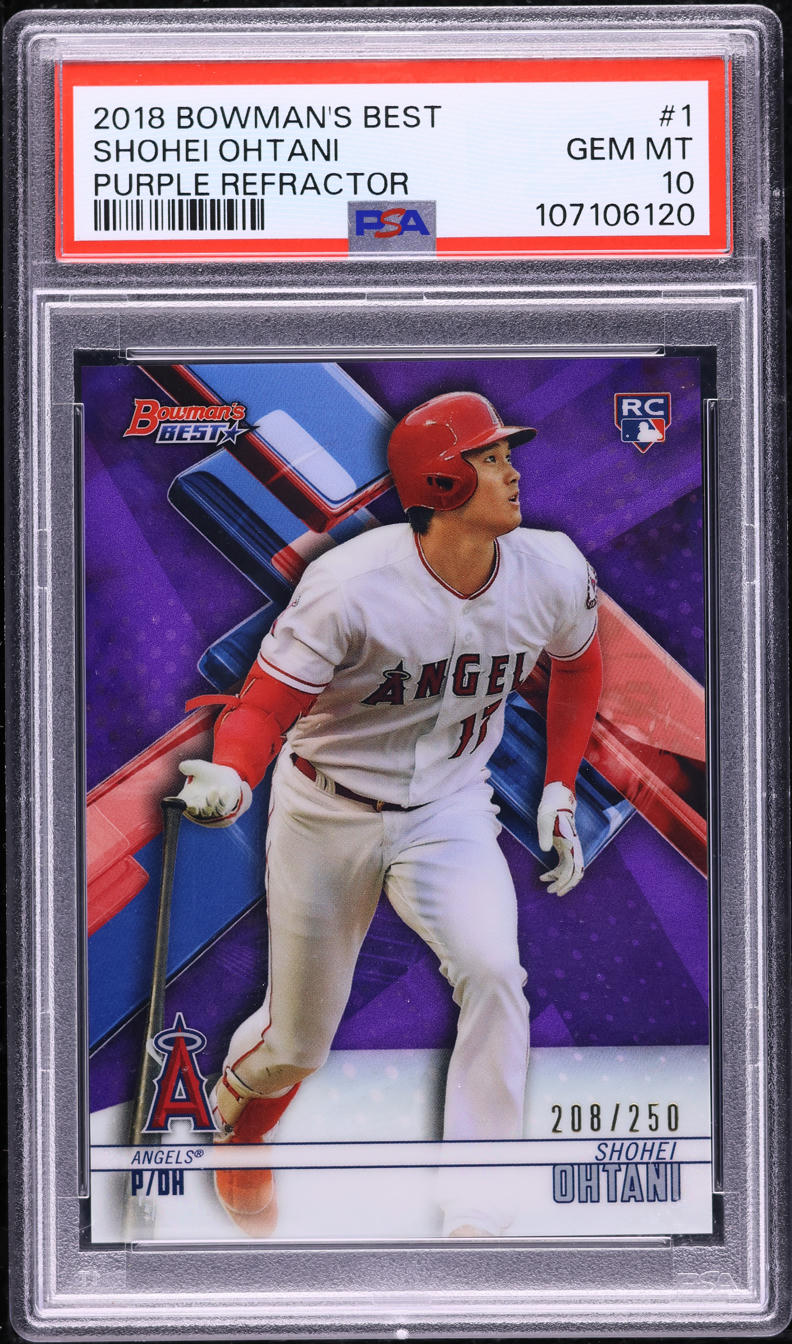 2018 Bowman's Best Purple Refractor Shohei Ohtani ROOKIE /250 #1
