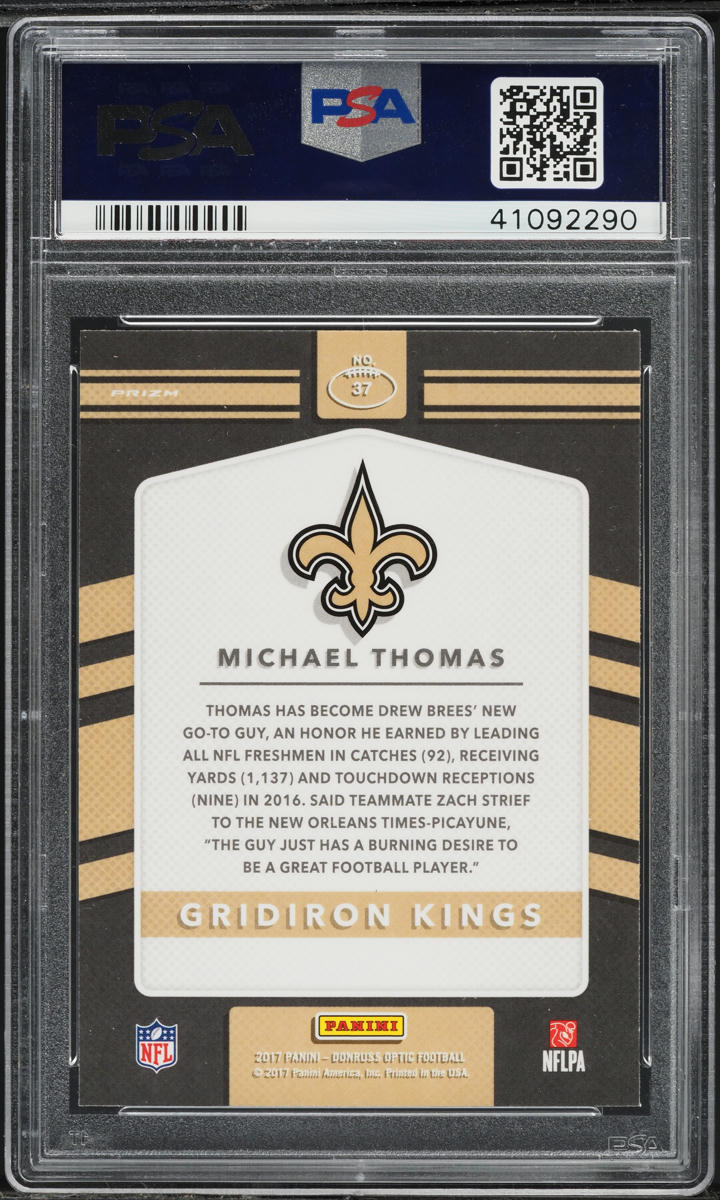 2017 Donruss Optic Gridiron Kings Michael Thomas #37 PSA 10 GEM MINT