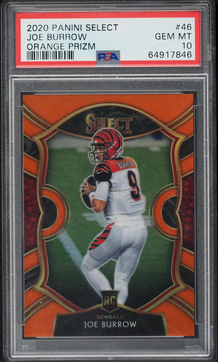 2020 Select Concourse Orange Prizm Joe Burrow ROOKIE /49 #46 PSA 10 GEM MINT