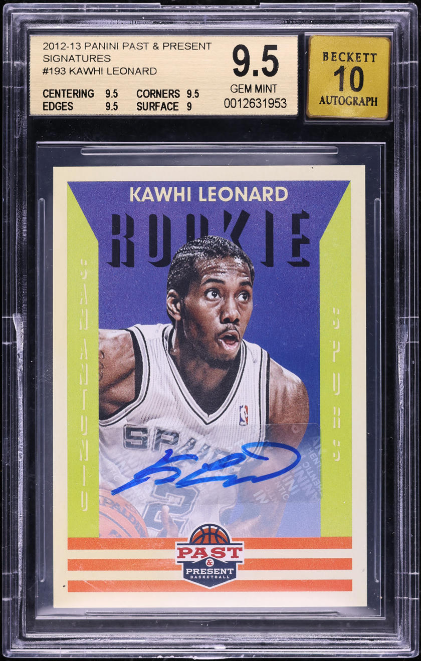 2012 Panini Past & Present Kawhi Leonard ROOKIE AUTO #193 BGS 9.5 GEM MINT
