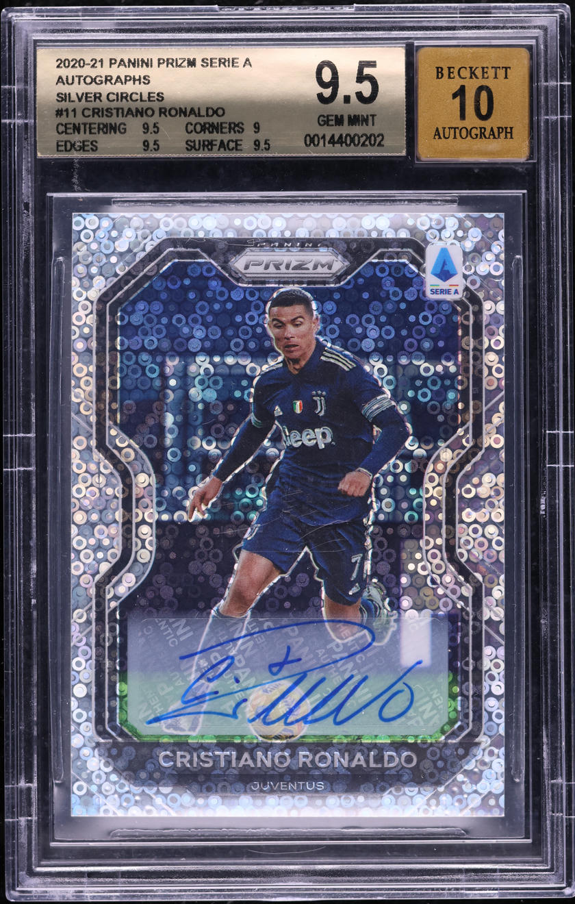 2020 Panini Prizm Serie A Silver Circles Cristiano Ronaldo AUTO /5