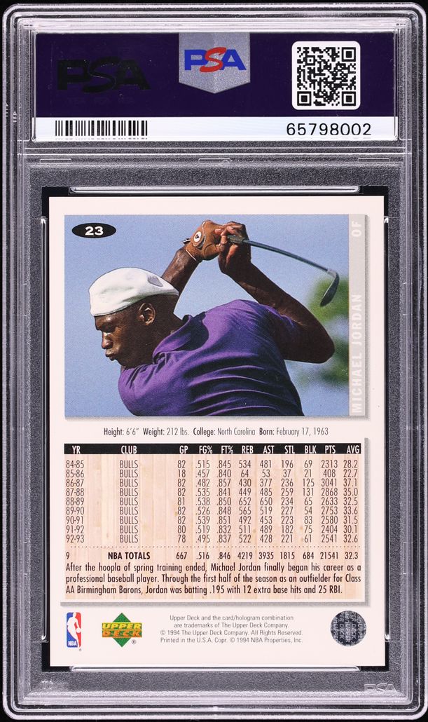 1994 Collector's Choice Gold Signature Michael Jordan ROOKIE #23 PSA 10 GEM MINT