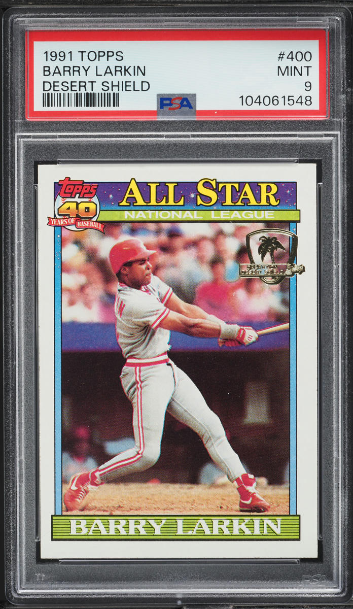 1991 Topps Desert Shield Barry Larkin ALL-STAR #400 PSA 9 MINT