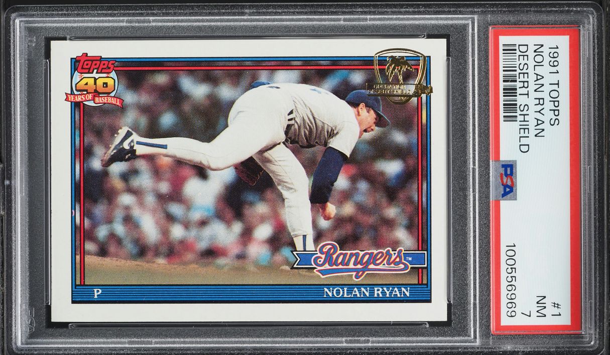1991 Topps Desert Shield Nolan Ryan #1 PSA 7 NRMT