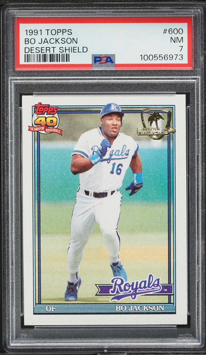 1991 Topps Desert Shield Bo Jackson #600 PSA 7 NRMT