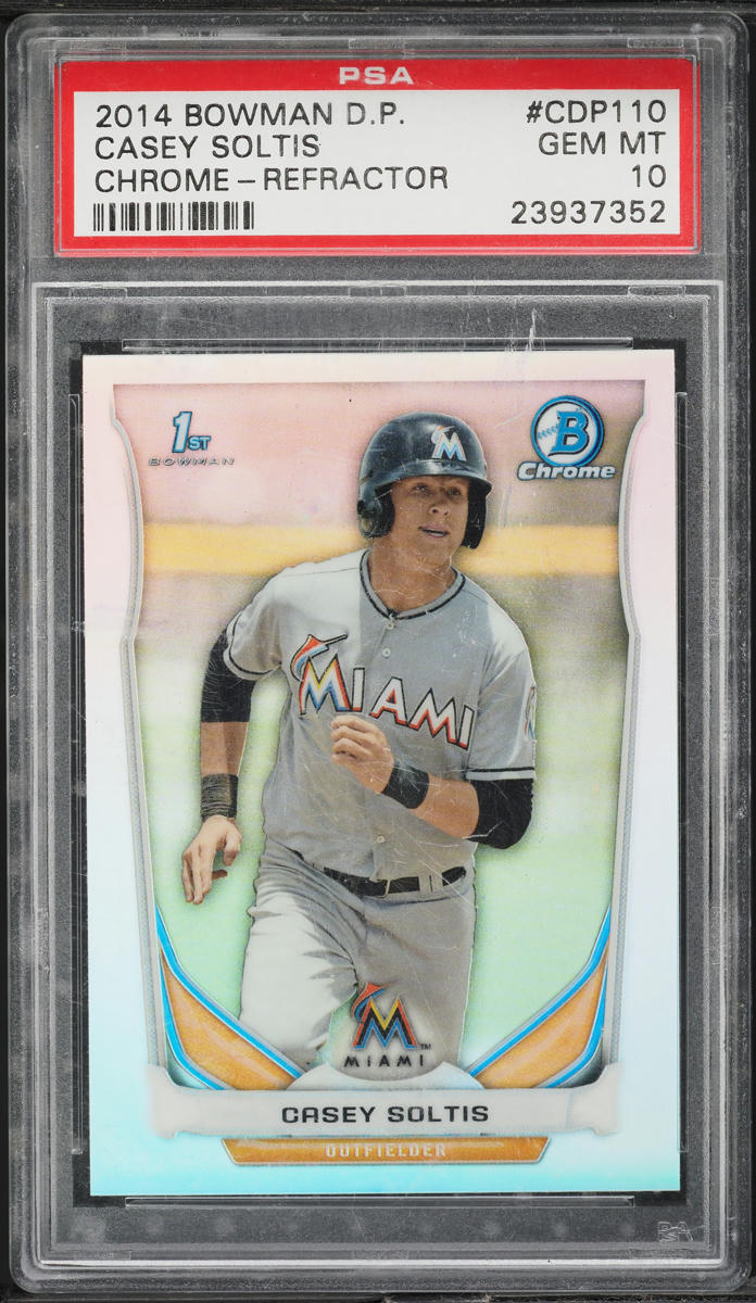 2014 Bowman Chrome Draft Picks Refractor Casey Soltis PROSPECT #CDP110 PSA 10