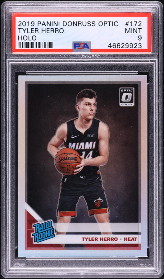 2019 Donruss Optic Gold Vinyl Tyler Herro ROOKIE 1/1 #172 BGS 8.5