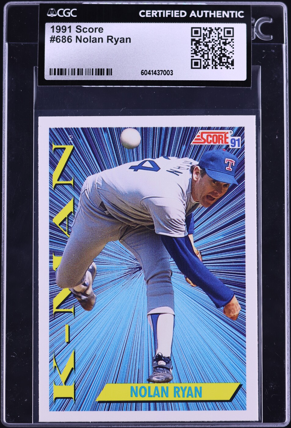1991 Score Nolan Ryan #686 CGC AUTH