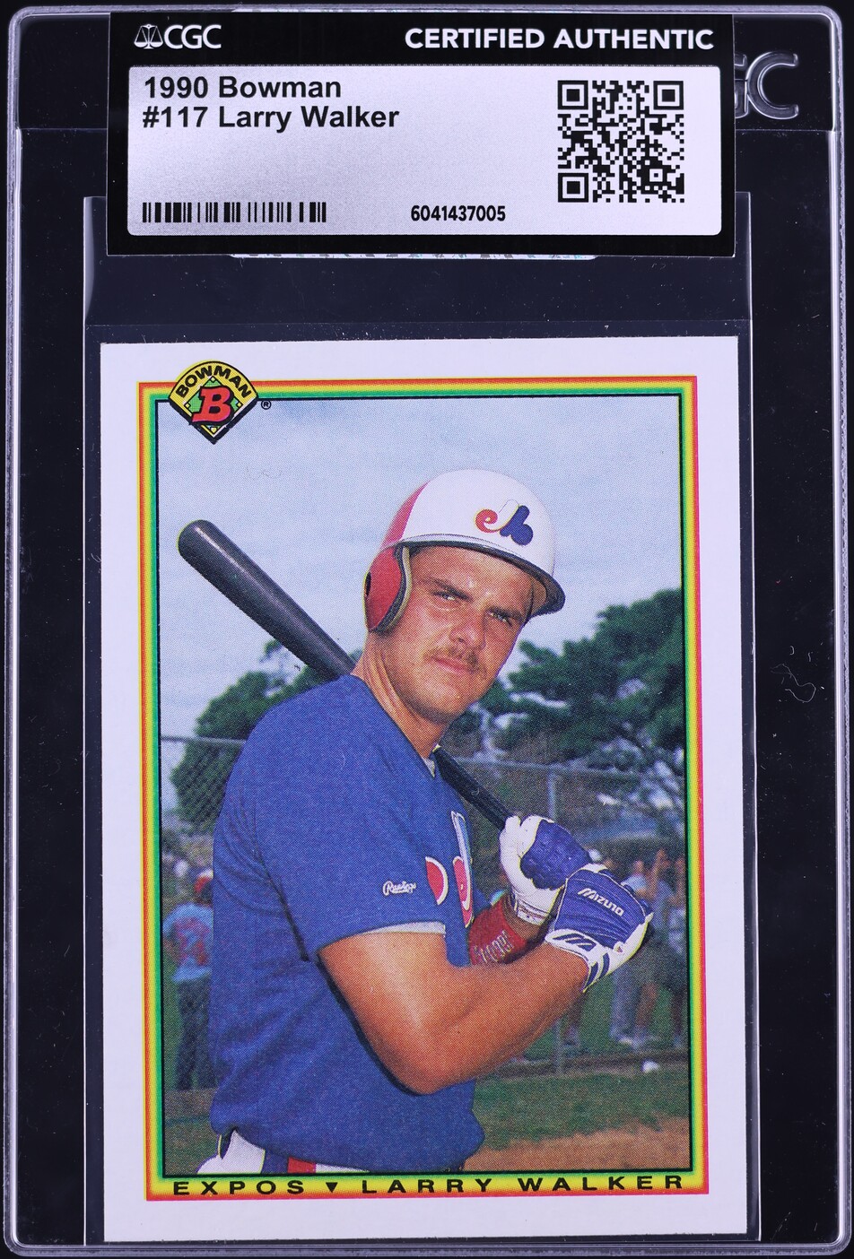 1990 Bowman Larry Walker ROOKIE #117 CGC AUTH
