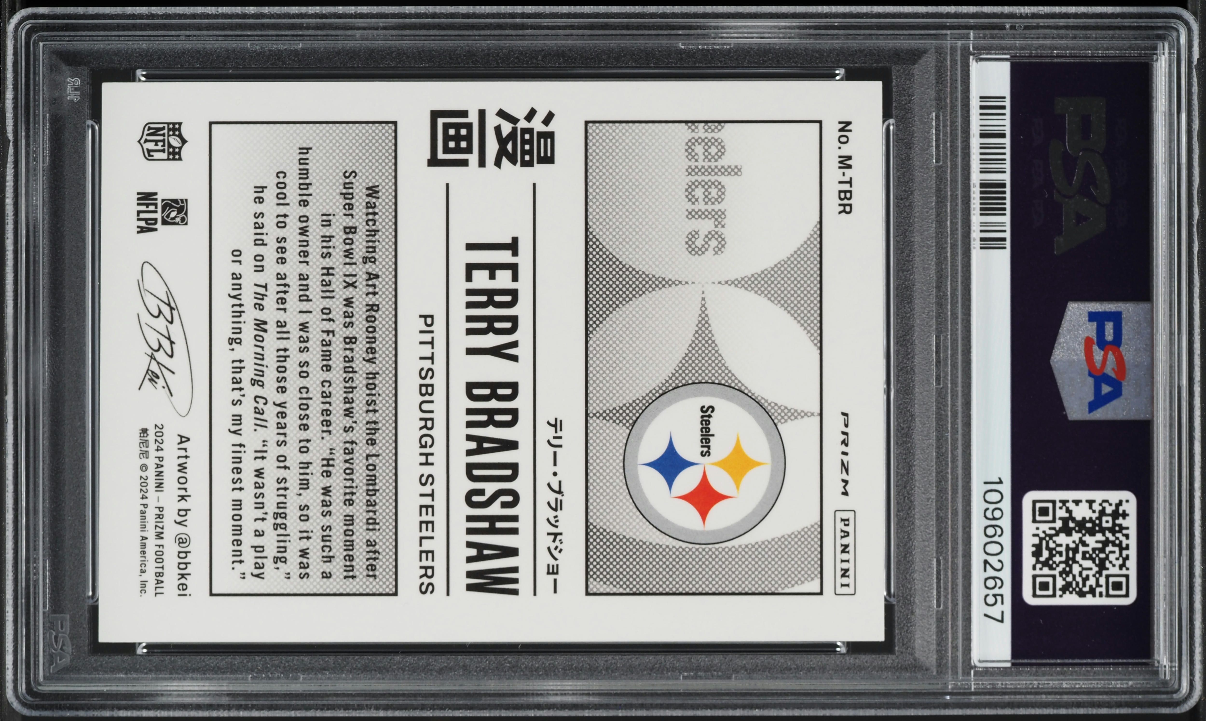 2024 Panini Prizm Manga Horizontal Terry Bradshaw #MTBR PSA 10 GEM
