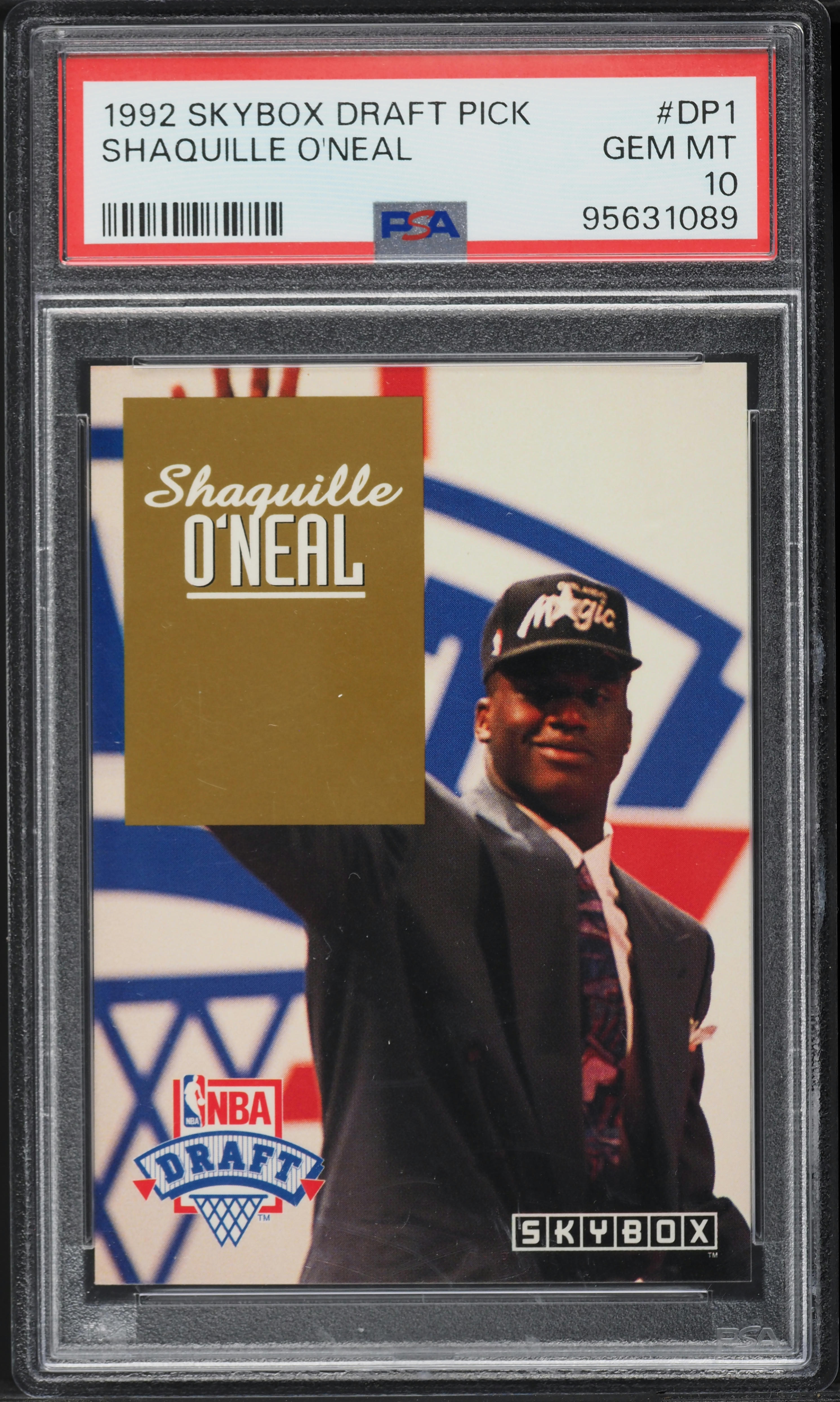 1992 Skybox Draft Picks Shaquille O'Neal ROOKIE #DP1 PSA 10 GEM