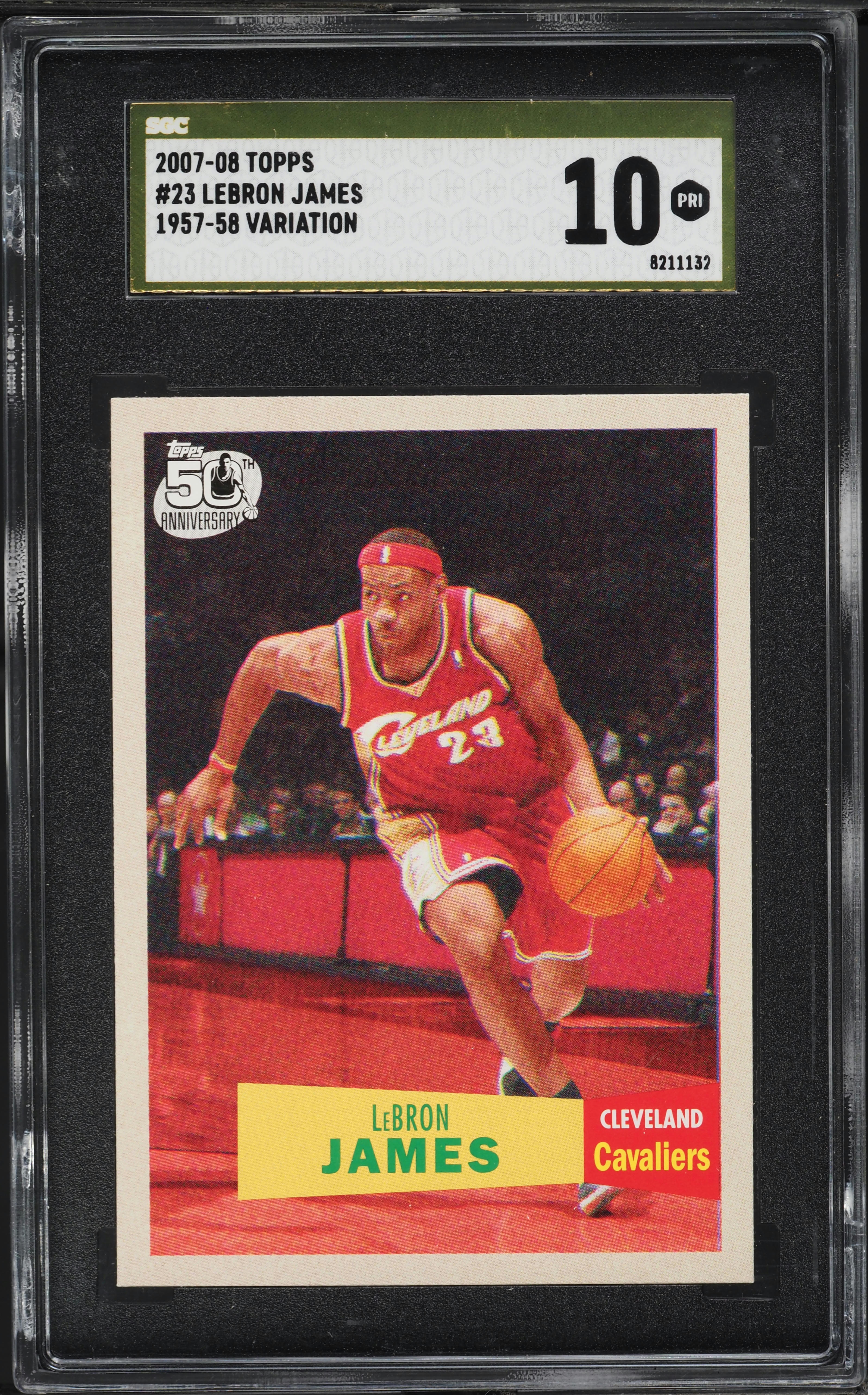 2007 Topps '57 Variation LeBron James #23 SGC 10 PRISTINE on