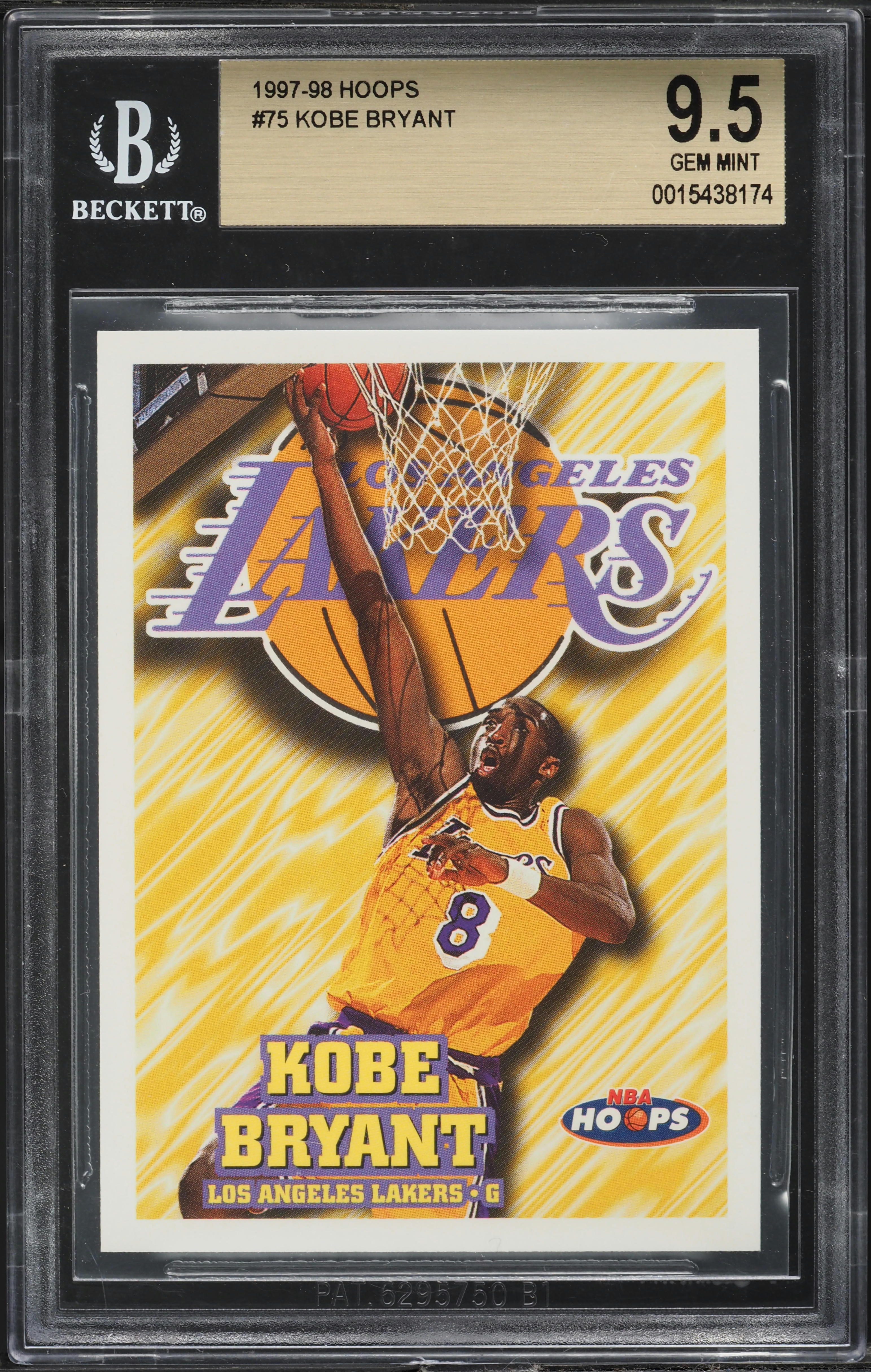 1997 Hoops Kobe Bryant #75 BGS 9.5 GEM MINT on Fanatics Collect
