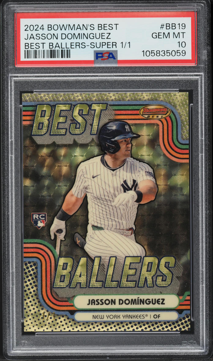 2024 Bowman's Best Ballers Superfractor Jasson Dominguez ROOKIE 1/1 #BB19 PSA 10