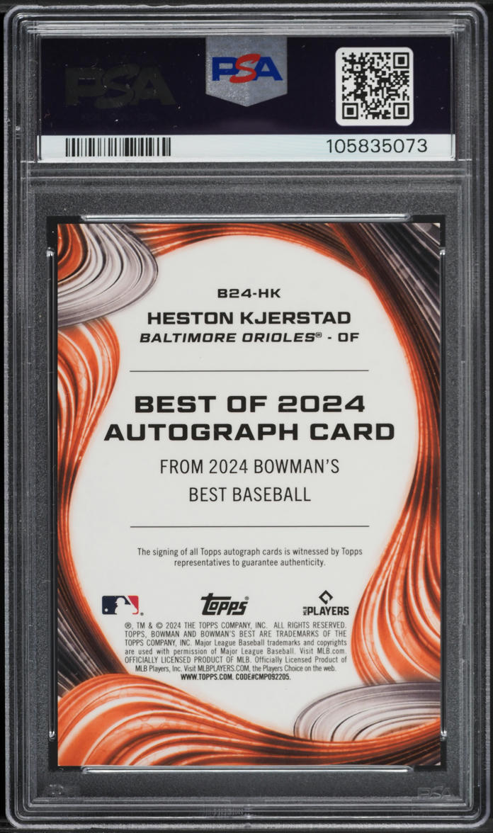 2024 Bowman's Best Of 2024 Heston Kjerstad ROOKIE AUTO #B24HK PSA 10 GEM MINT