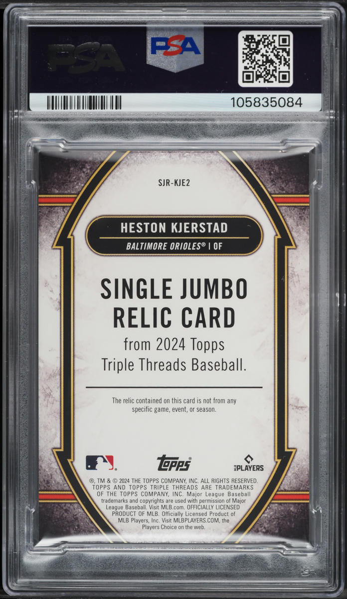 2024 Topps Triple Threads Jumbo Amber Heston Kjerstad RC PATCH /18 PSA 6 EXMT