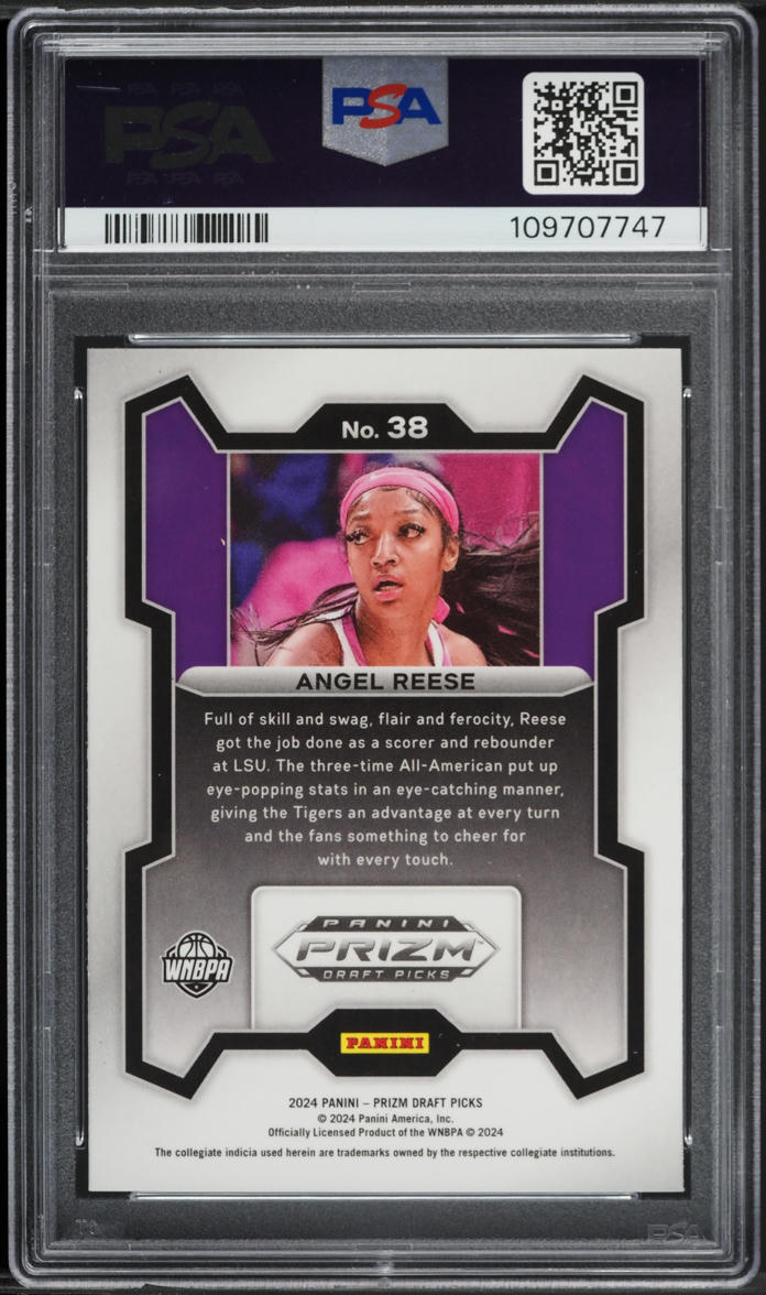 2024 Panini Prizm Draft Picks Angel Reese ROOKIE #38 PSA 9 MINT