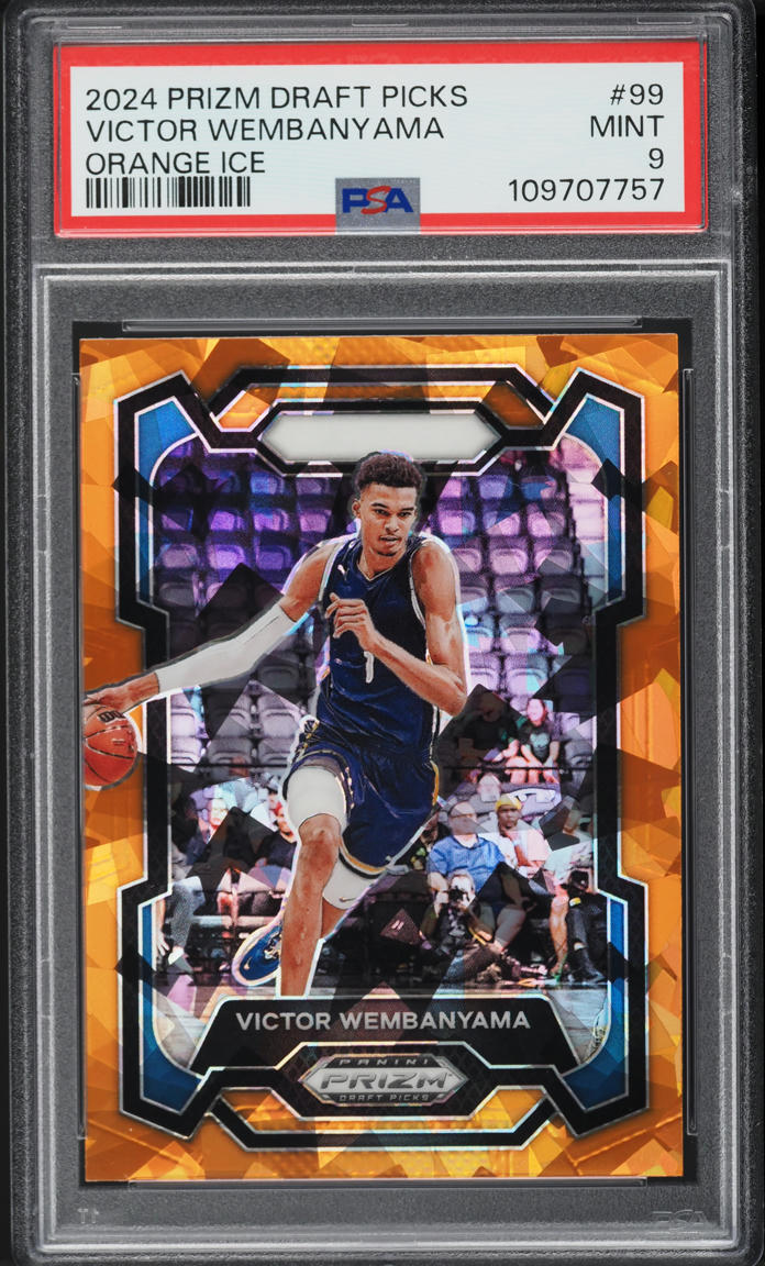 2024 Panini Prizm Draft Picks Orange Ice Victor Wembanyama #99 PSA 9 MINT