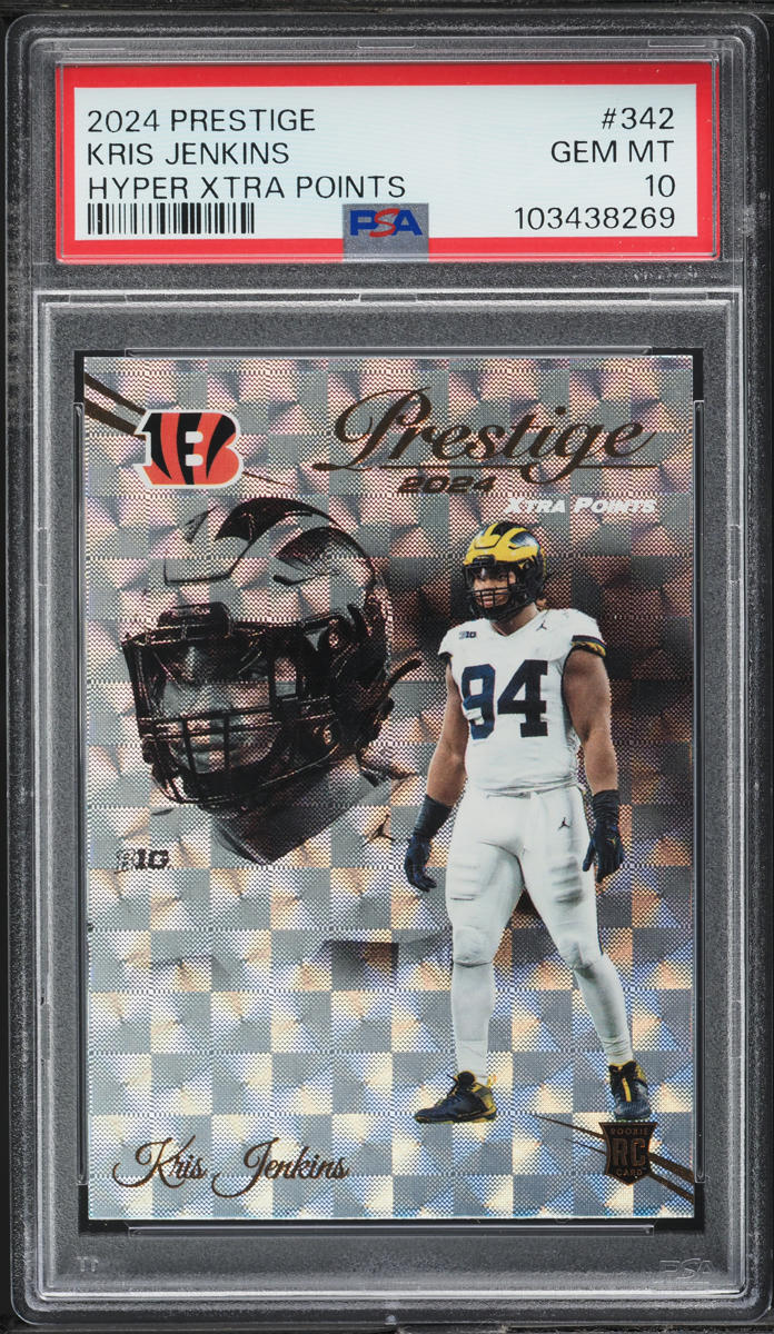 2024 Panini Prestige Hyper Xtra Points Kris Jenkins ROOKIE #342 PSA 10 GEM MINT