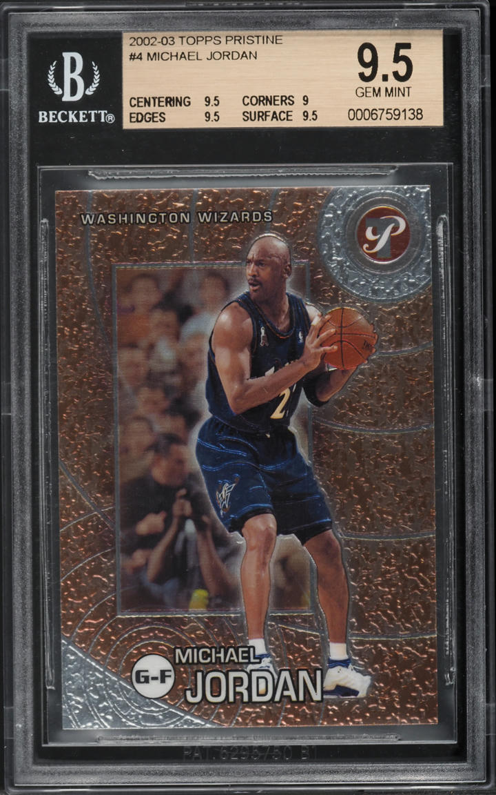 2002 Topps Pristine Michael Jordan #4 BGS 9.5 GEM MINT