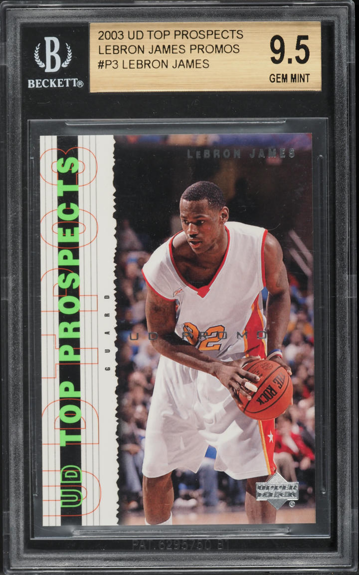 2003 upper deck top prospects lebron james