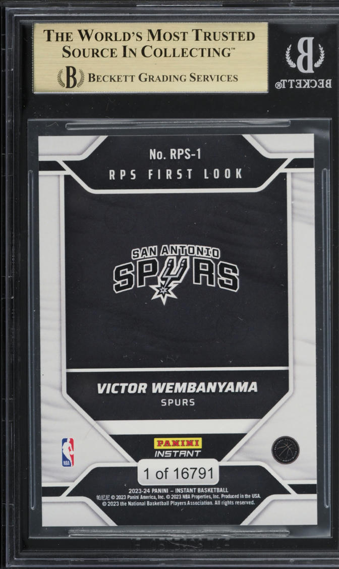 2023 Panini Instant Victor Wembanyama ROOKIE #RPS-1 BGS 10 PRISTINE