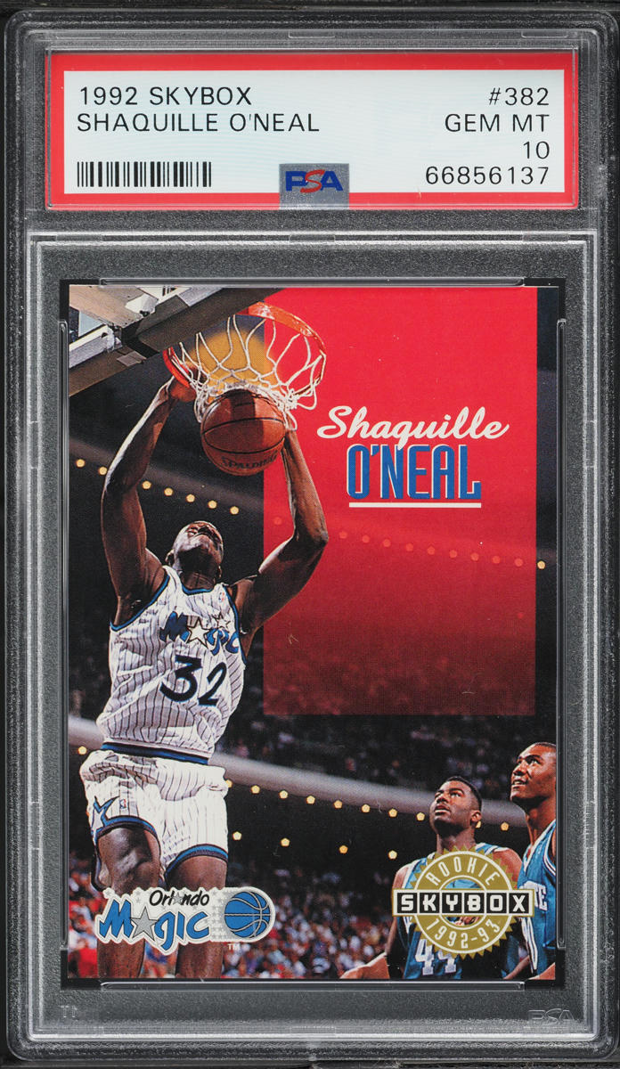1992 Skybox Basketball Shaquille O'Neal ROOKIE #382 PSA 10 GEM MINT