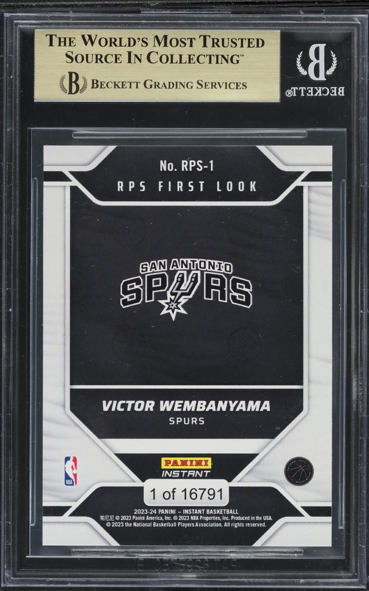 2023 Panini Instant Victor Wembanyama ROOKIE #RPS-1 BGS 10 PRISTINE
