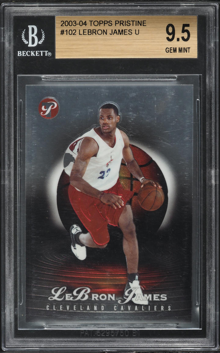 topps pristine lebron james rookie