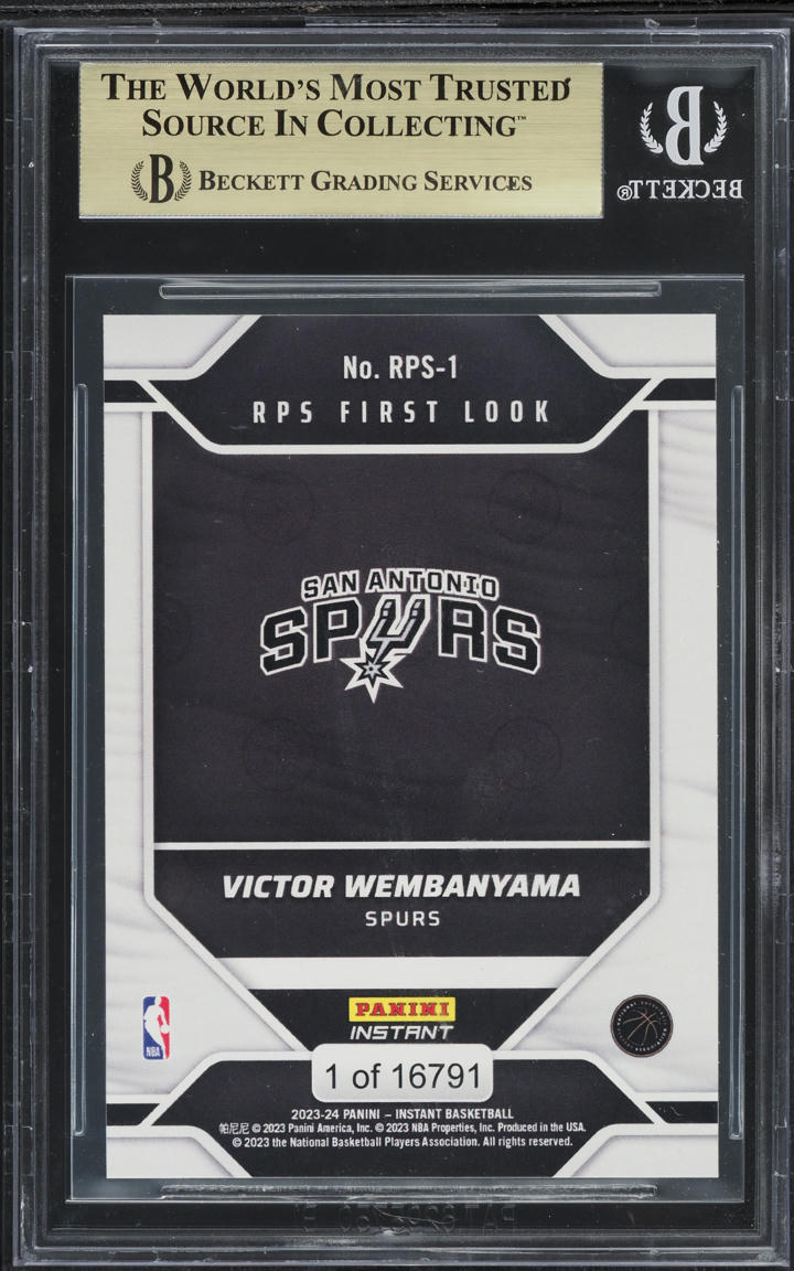 2023 Panini Instant Victor Wembanyama ROOKIE #RPS-1 BGS 10 PRISTINE