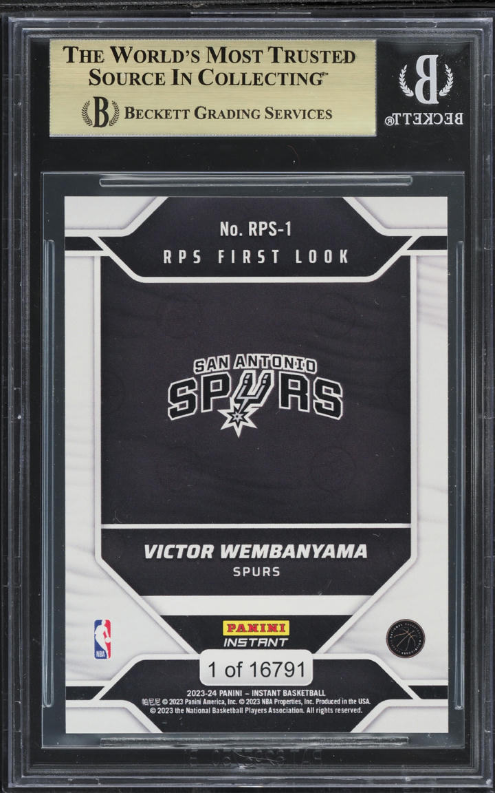2023 Panini Instant Victor Wembanyama ROOKIE #RPS-1 BGS 10 PRISTINE