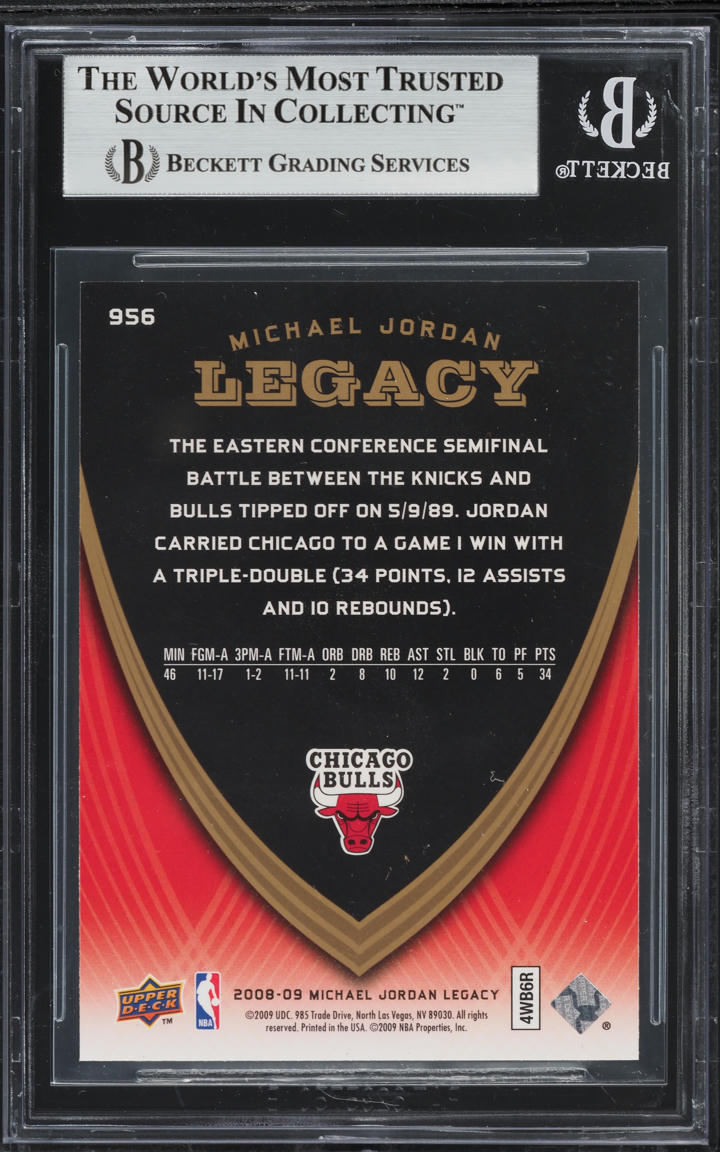 2008 Upper Deck Legacy Collection Michael Jordan #956 BGS 9 MINT