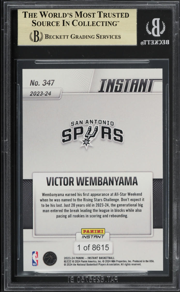 2023 Panini Instant Victor Wembanyama ROOKIE #347 BGS 9.5 GEM MINT
