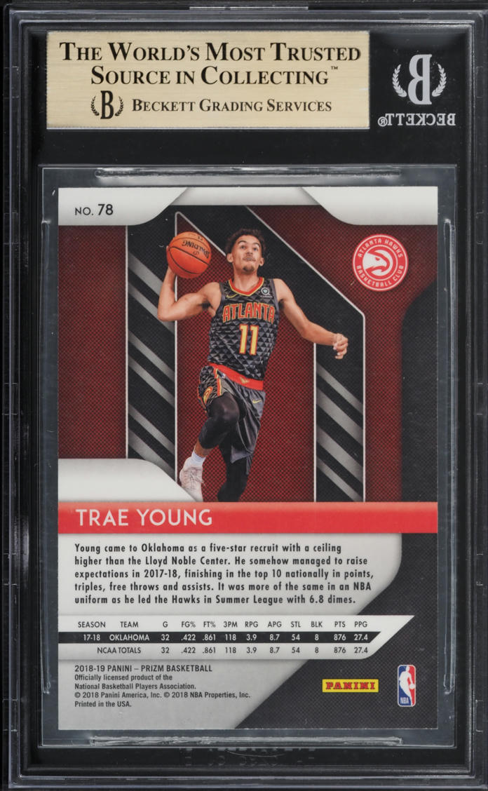 2018 Panini Prizm Trae Young ROOKIE #78 BGS 9.5 GEM MINT