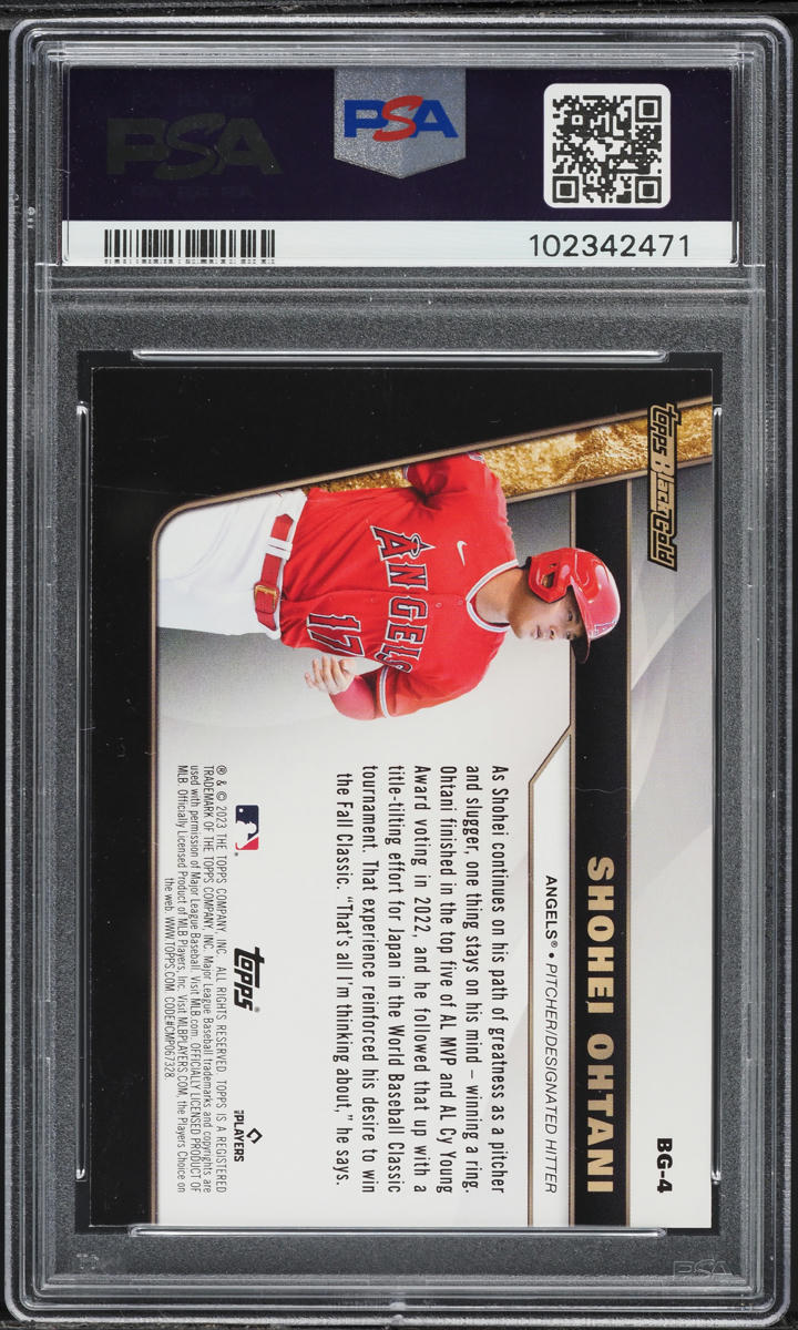 RUN KING 2023 OHTANI 記念カードセット 2023 Topps Update Black Gold Shohei Ohtani #BG-4 PSA 9 MINT on