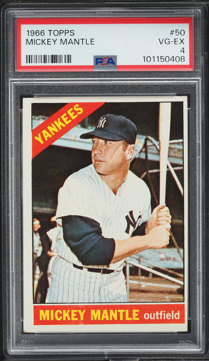 1966 Topps Mickey Mantle #50 PSA 4 VGEX