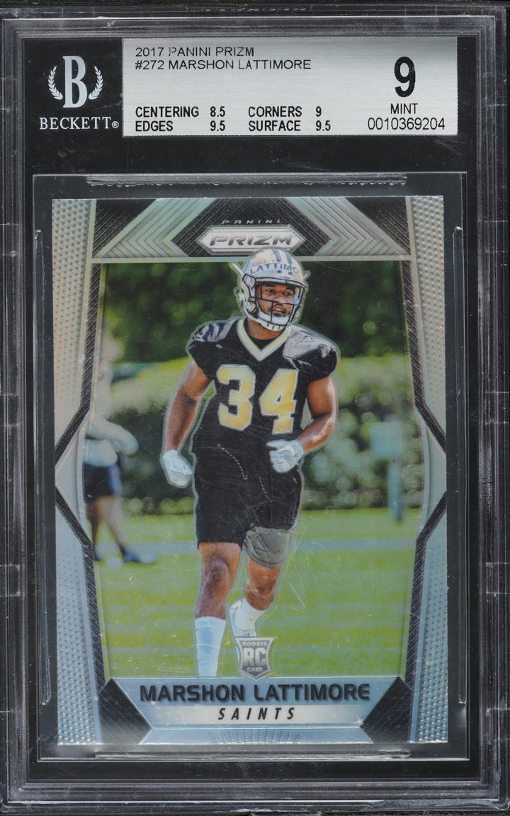 2017 Panini Prizm Marshon Lattimore ROOKIE #272 BGS 9 MINT