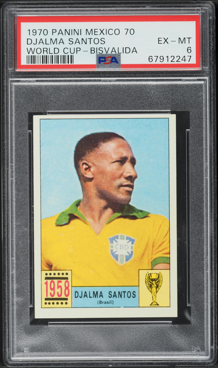 1970 Panini World Cup Mexico 70 Djalma Santos BISVALIDA BACK PSA 6 EXMT