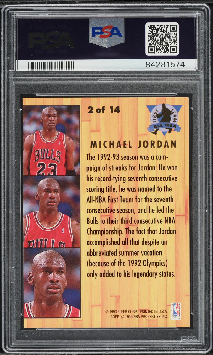 1993 Ultra All-NBA Michael Jordan #2 PSA 5 EX