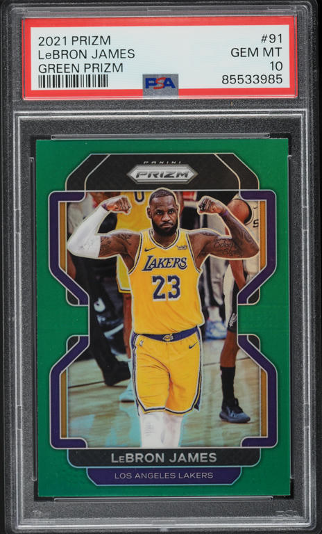 2021 Panini Prizm Red Gold Wave LeBron James #91 PSA 10 GEM MINT