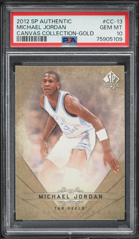 2012 SP Authentic Canvas Collection Gold Michael Jordan #CC-13 PSA